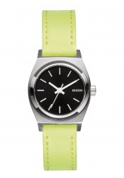Nixon The Small Time Teller Leather Navy Neon Yellow Ladies´ Watch