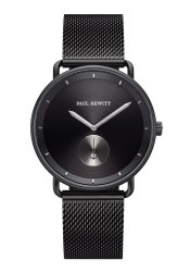 Paul Hewitt Men´s Watch Breakwater Black Gun Metal Mesh