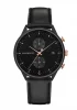 The Chrono Line Black Sunray Leder Schwarz