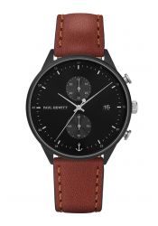 Paul Hewitt The Chrono Line Black Sunray Leather Braun