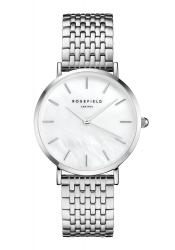 Rosefield The Upper East Side White Pearl Silver Ladies´ Watch