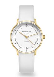 Sternglas Naos XS gold Automatic Leather White