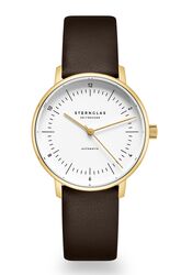 Sternglas Naos XS gold Automatic Leather dark brown