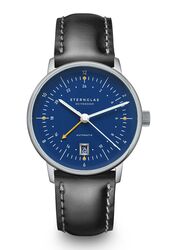 Sternglas Naos Pro GMT Automatic Blue Bridle schwarz