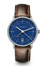 Sternglas Naos Pro GMT Automatic Blue Bridle dunkelBrown