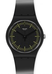 Swatch New Gent BlackNyellow wrist watch
