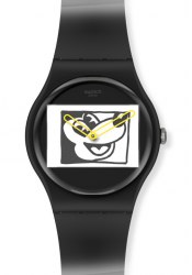 Swatch Mickey Mouse Blanc Sur Noir
