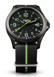Traser Officer Pro Gunmetal Black/Lime Military Watch